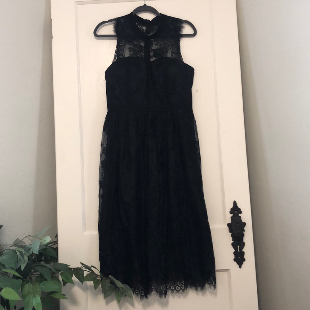 Lace High Neck Dress